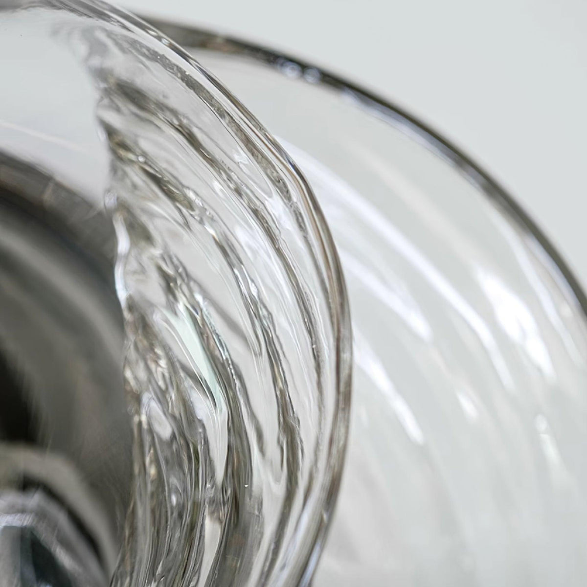 Candeeiro de parede com textura em espiral, vidro transparente, âmbar e cinzento fumado, moderno e decorativo