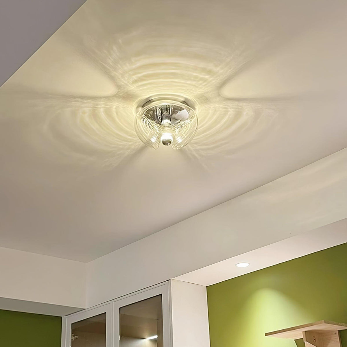 Candeeiro de parede com textura em espiral, vidro transparente, âmbar e cinzento fumado, moderno e decorativo