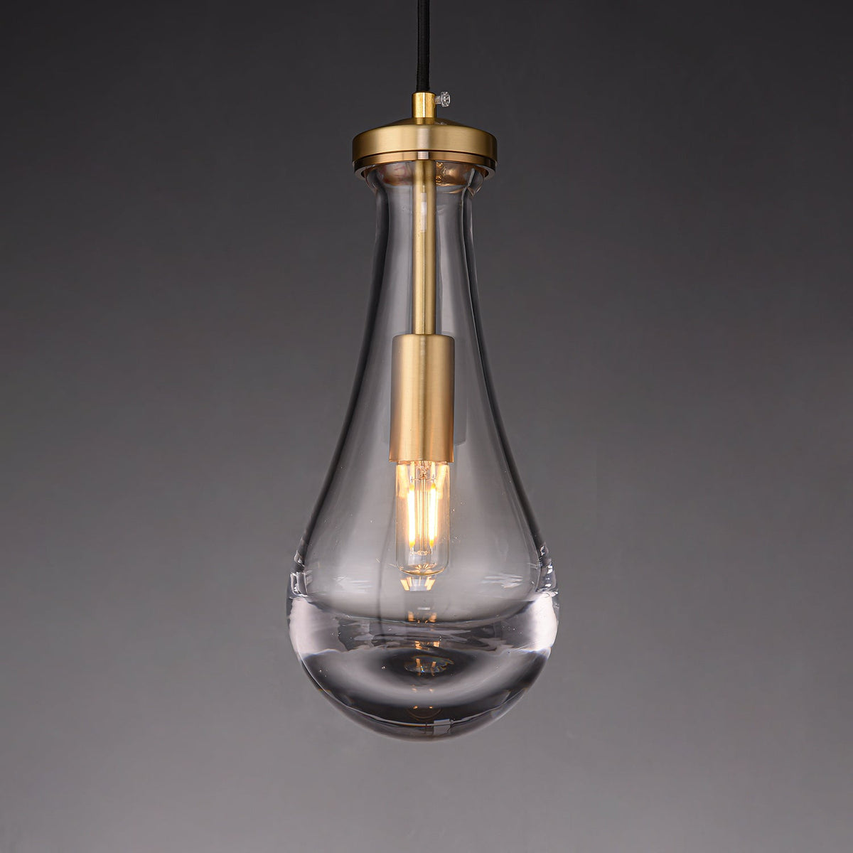 Votheor modern minimalistisk pendellampa i mässing och glas