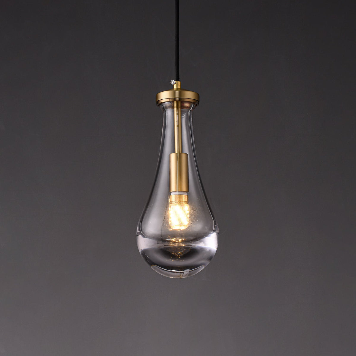 Votheor modern minimalistisk pendellampa i mässing och glas