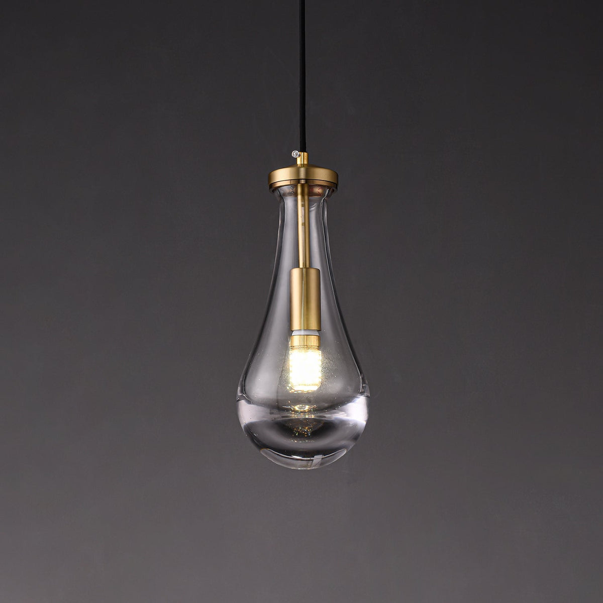 Votheor modern minimalistisk pendellampa i mässing och glas
