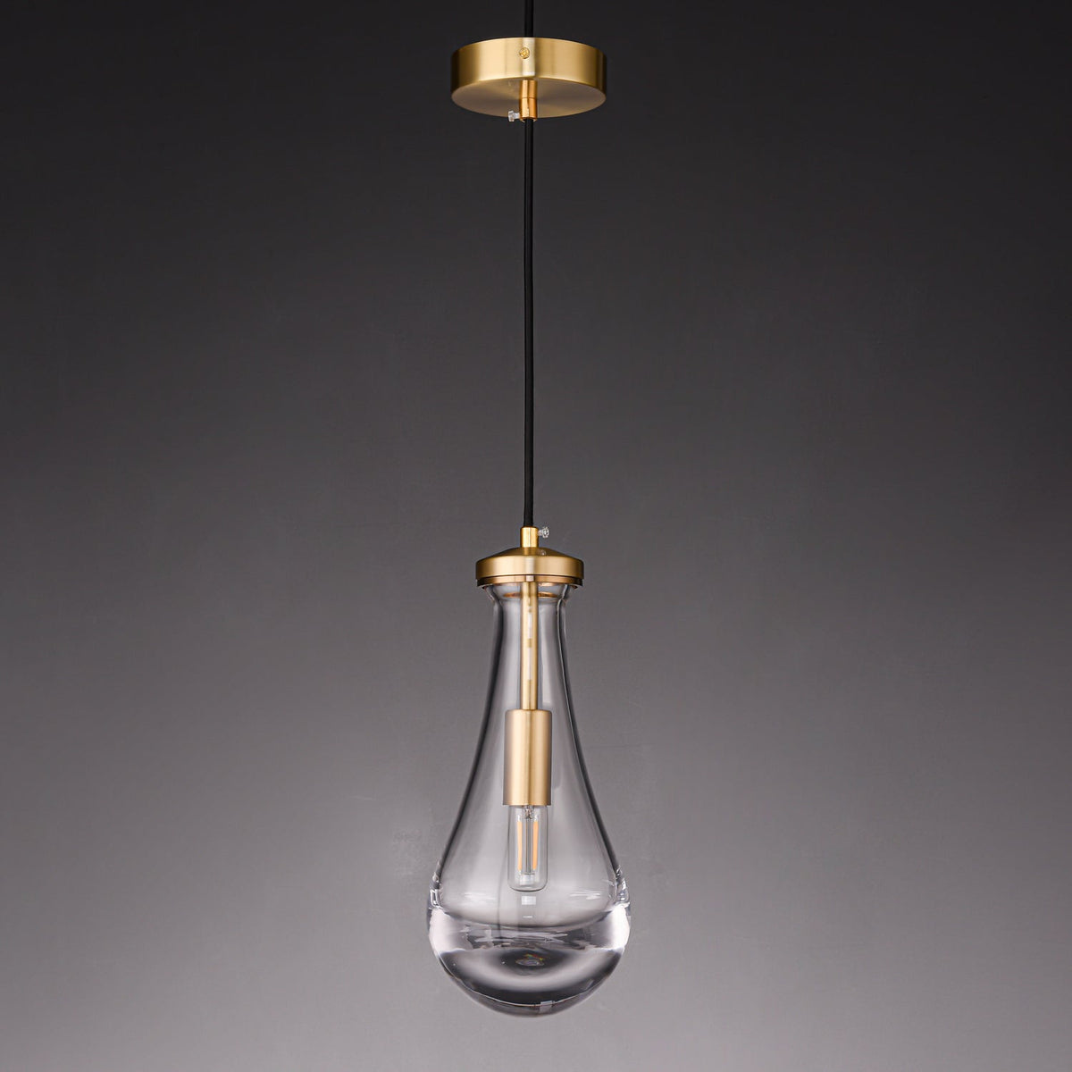 Votheor modern minimalistisk pendellampa i mässing och glas