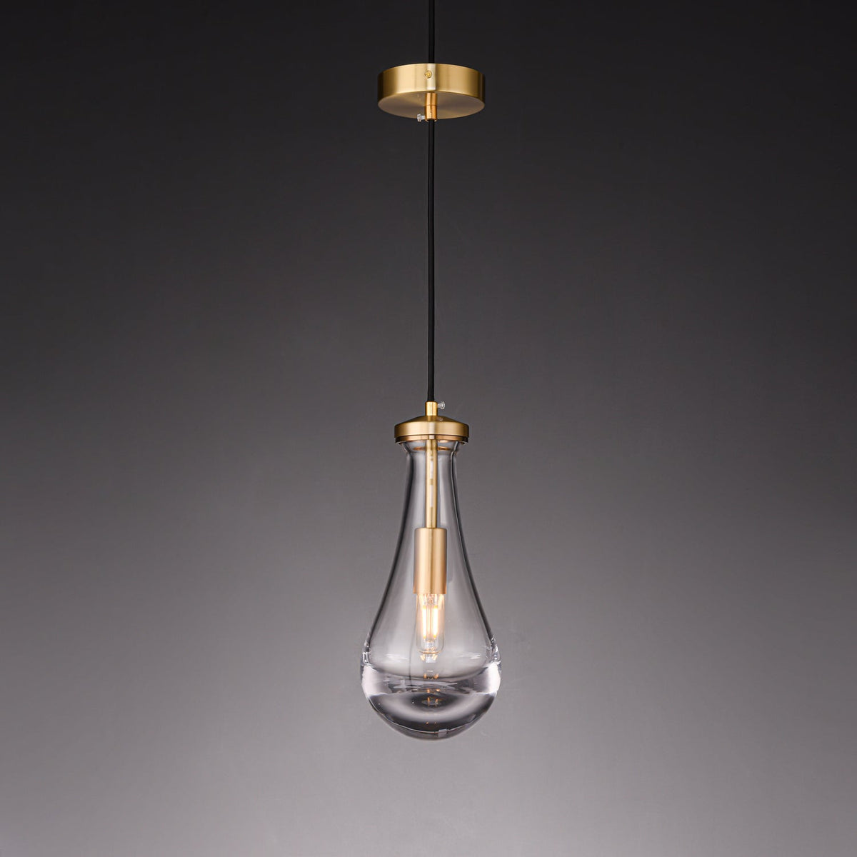 Votheor modern minimalistisk pendellampa i mässing och glas