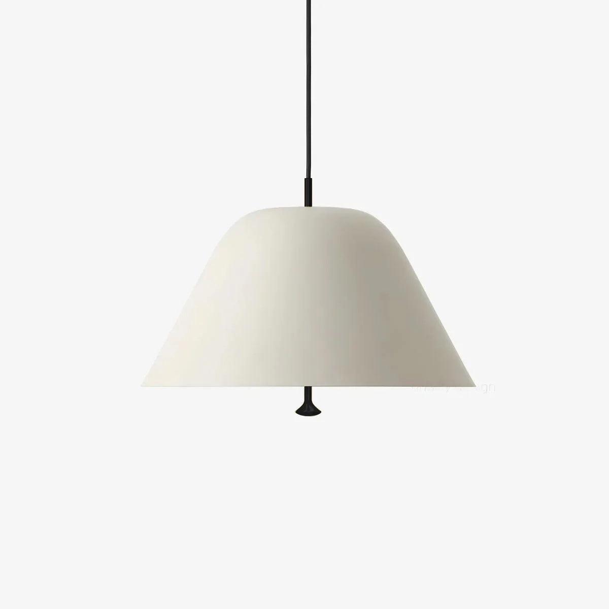 Moderne pendel med metalskærm i grøn og hvid, minimalistisk