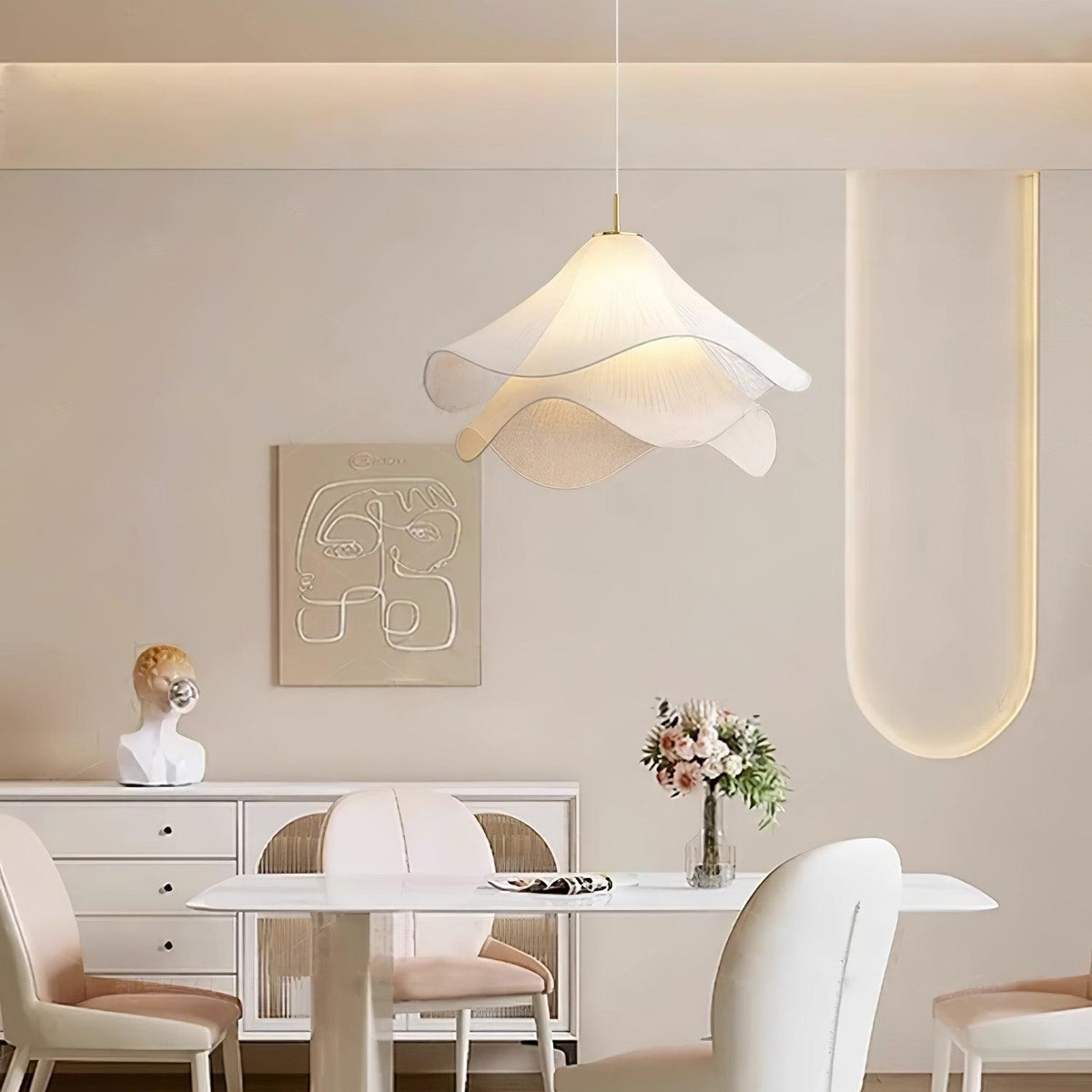 Cirirenne elegant pendellampe med blomsterdesign