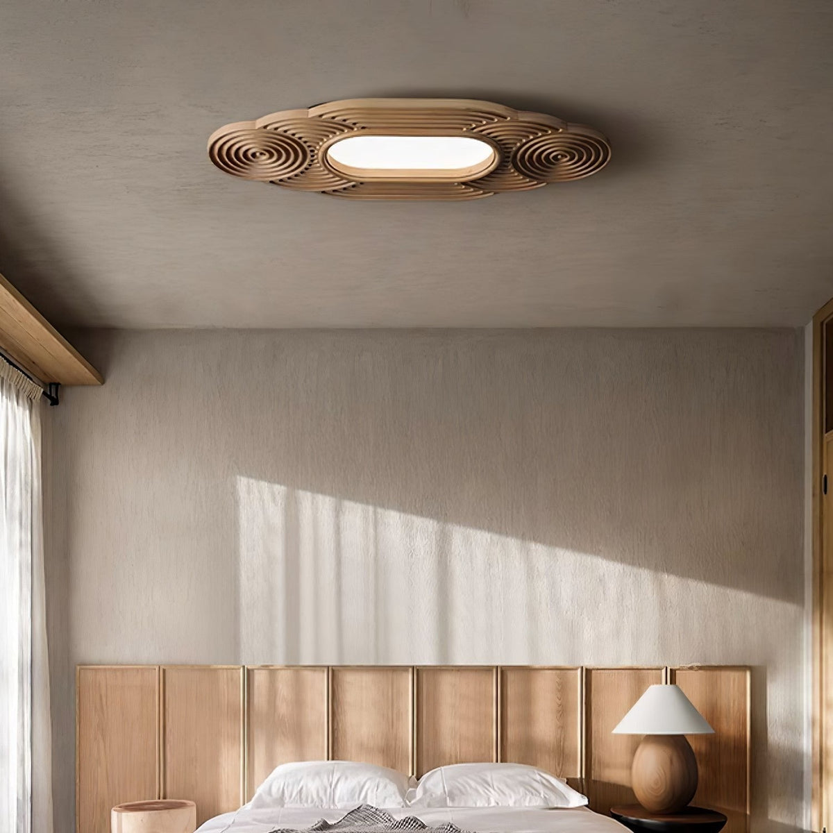 Udorionis eksklusiv nordisk kunstnerisk loftslampe i træ