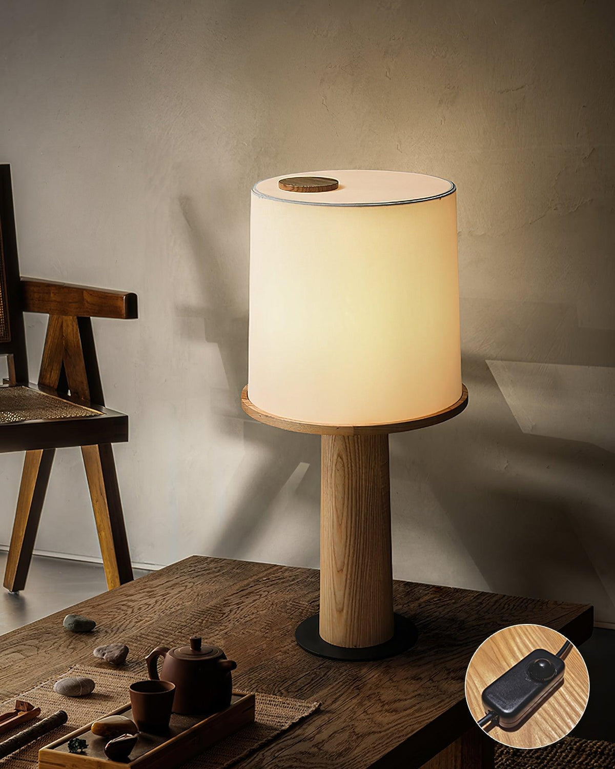 Jennifer modern bordslampa i trä