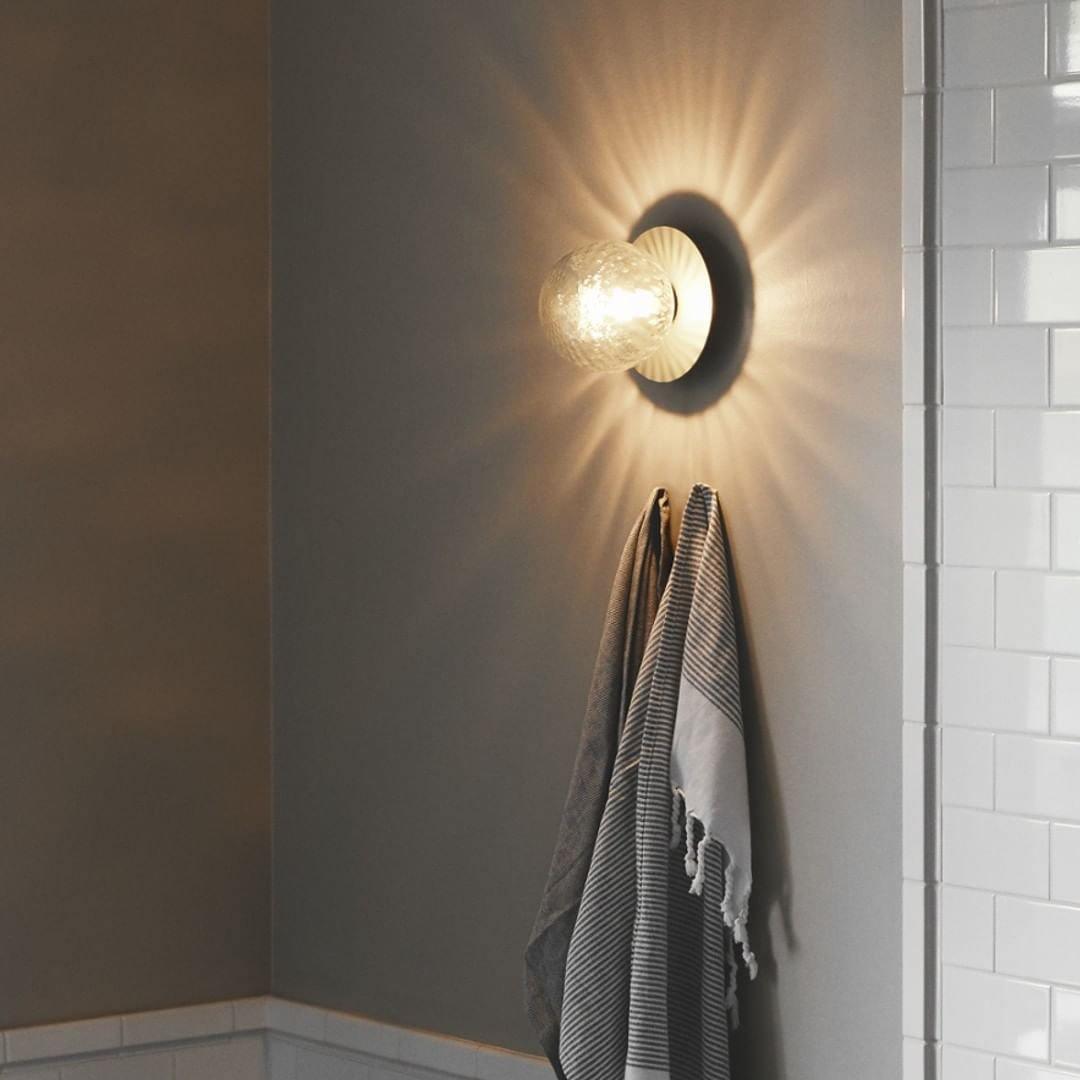 Candeeiro de parede minimalista Nifte em forma de disco e globo