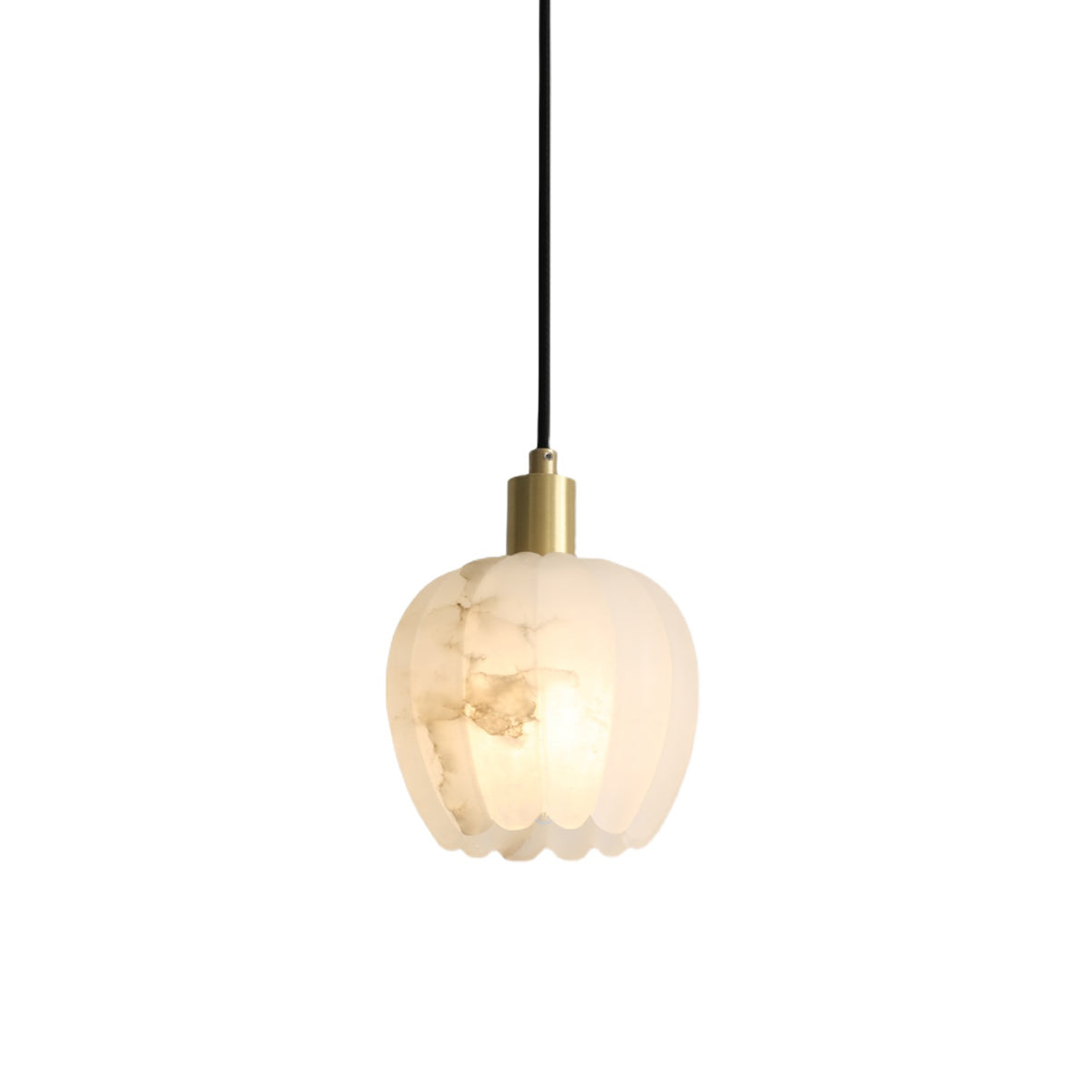 Ritta blomsterformet pendellampe i alabast