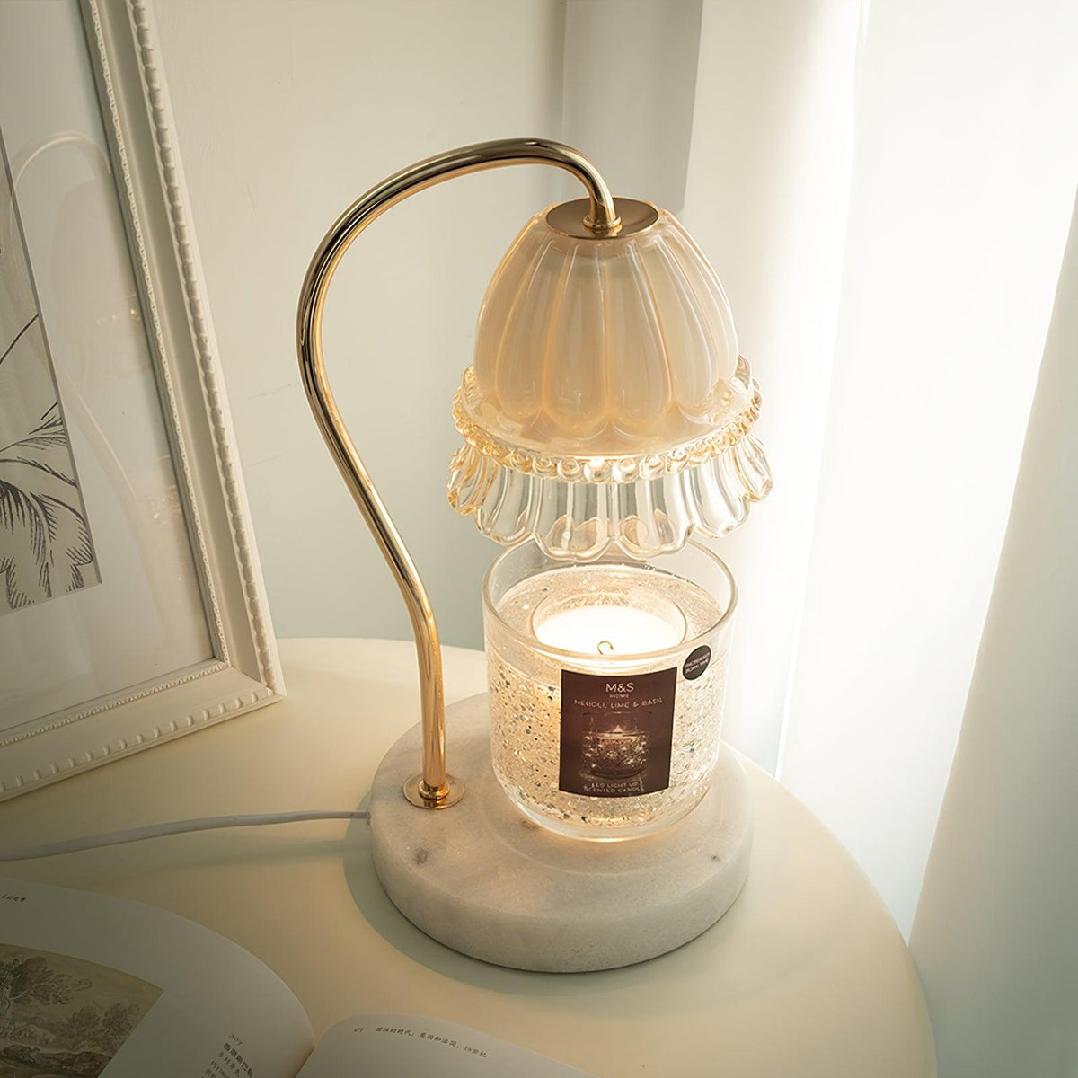 Daze Nordic Art Warmer-bordlampe i marmor