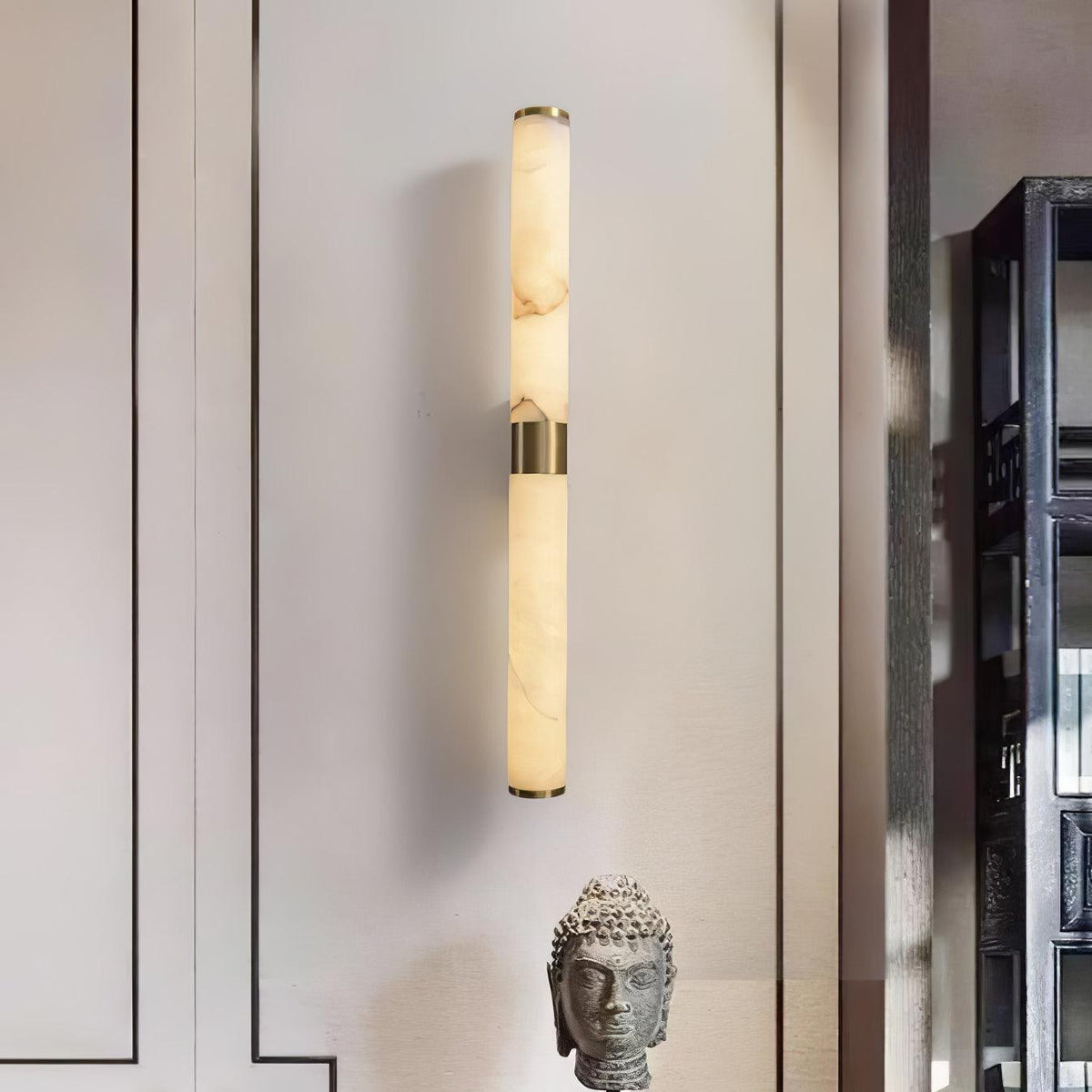 Olmirira minimalistisk vägglampa i alabaster