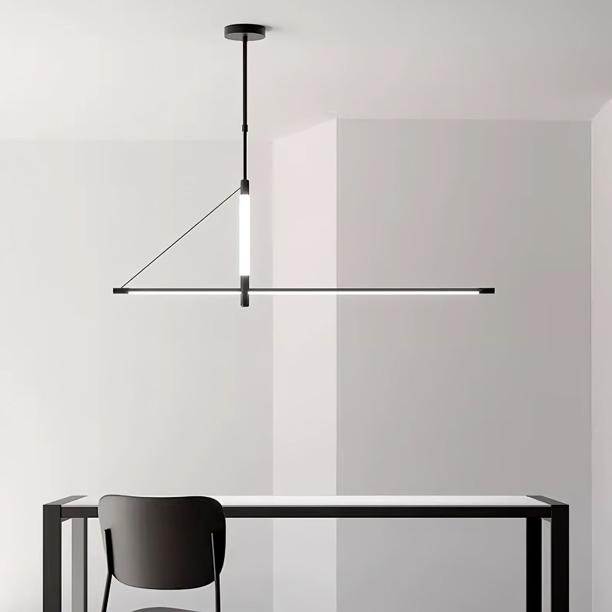 Candeeiro suspenso moderno minimalista de eixo linear Araeyra