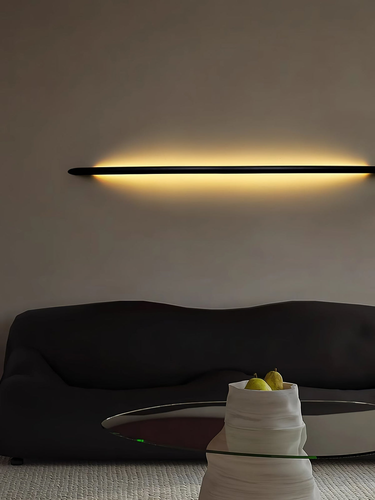 Evvinos modern minimalistisk linjär vägglampa i trä