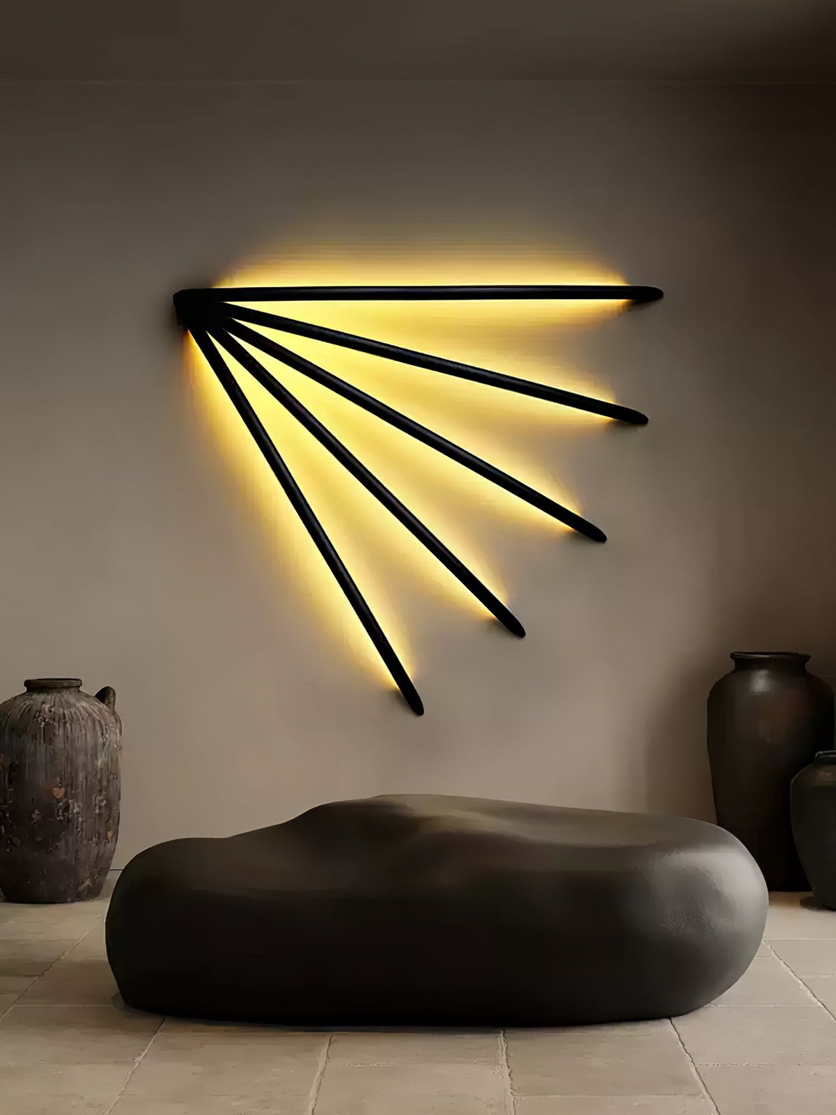 Evvinos modern minimalistisk linjär vägglampa i trä