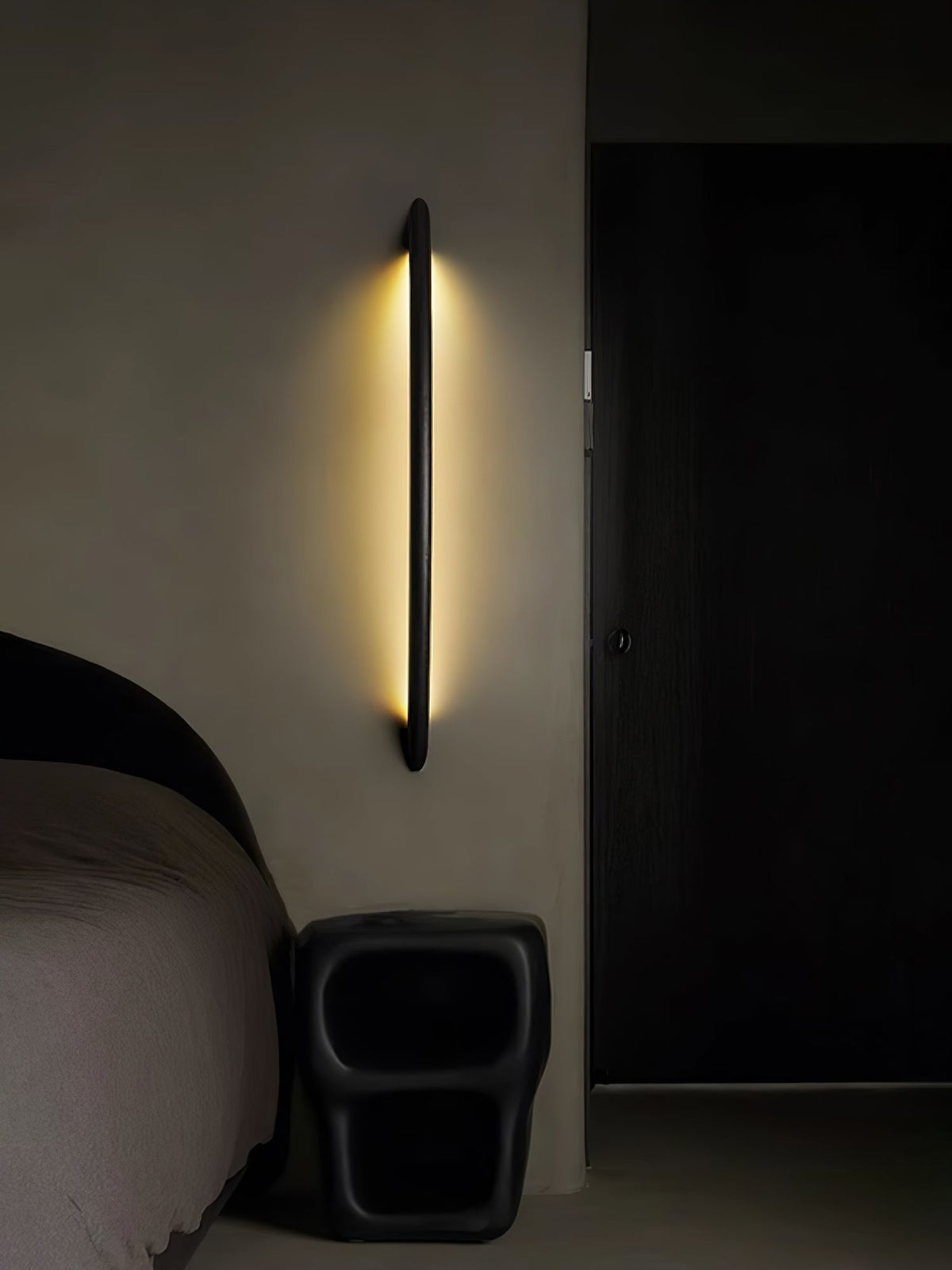 Evvinos modern minimalistisk linjär vägglampa i trä