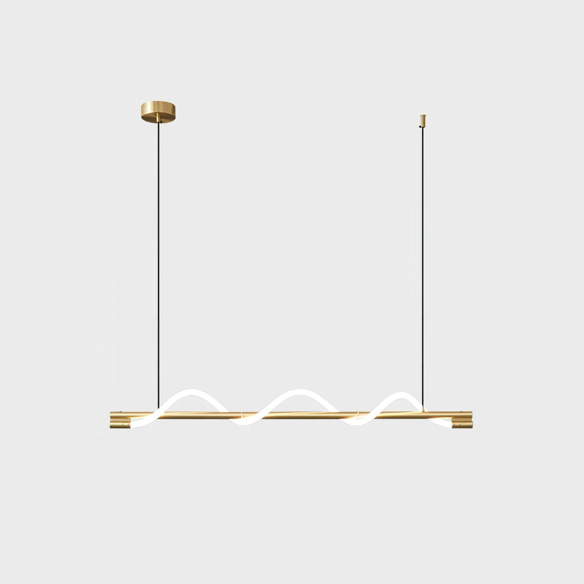 Candeeiro suspenso minimalista em latão Pulse