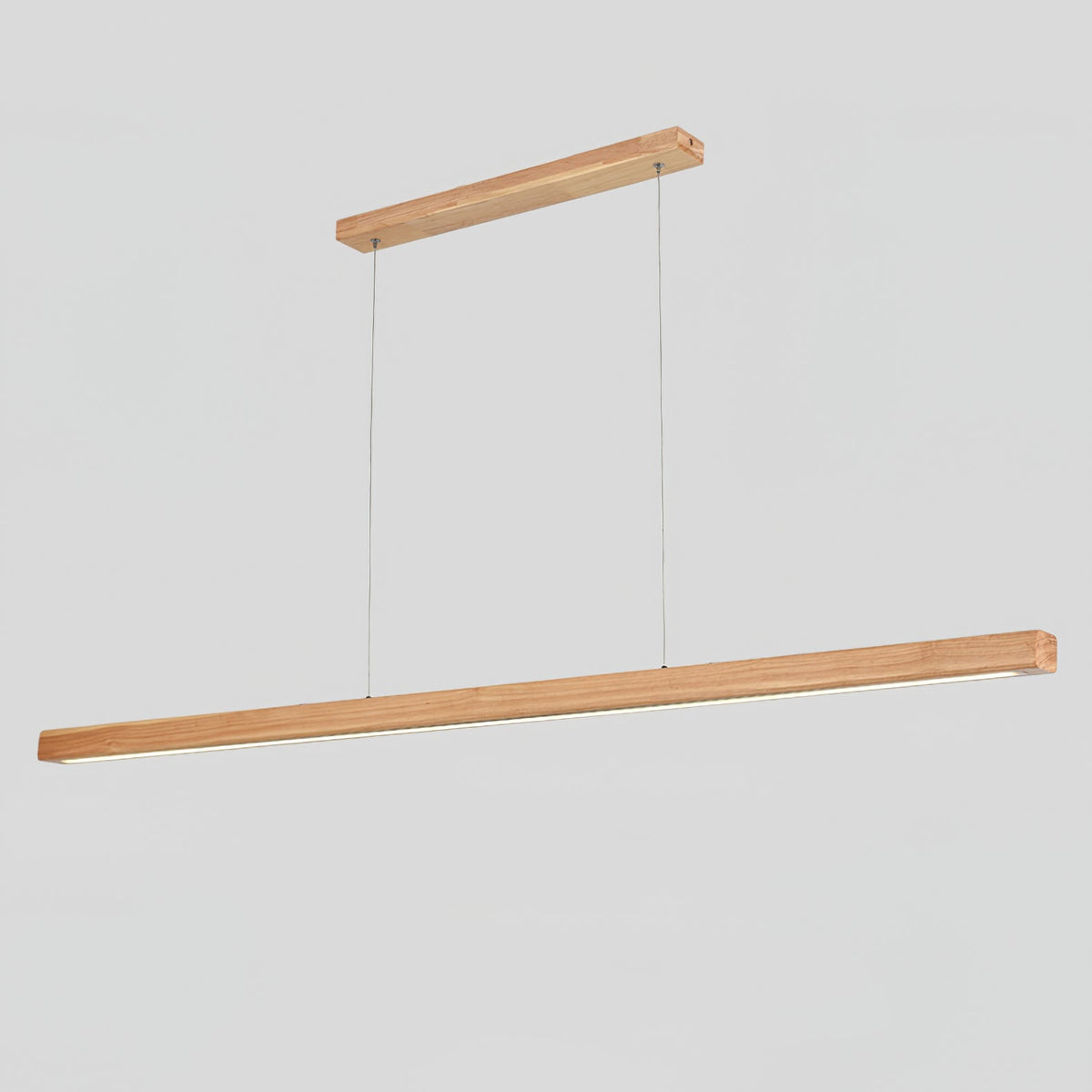 Rinalina lineær minimalistisk pendellampe i træ