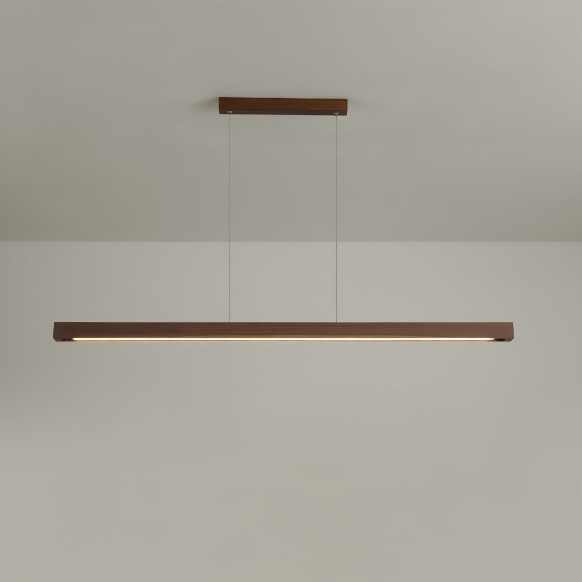 Rinalina lineær minimalistisk pendellampe i træ