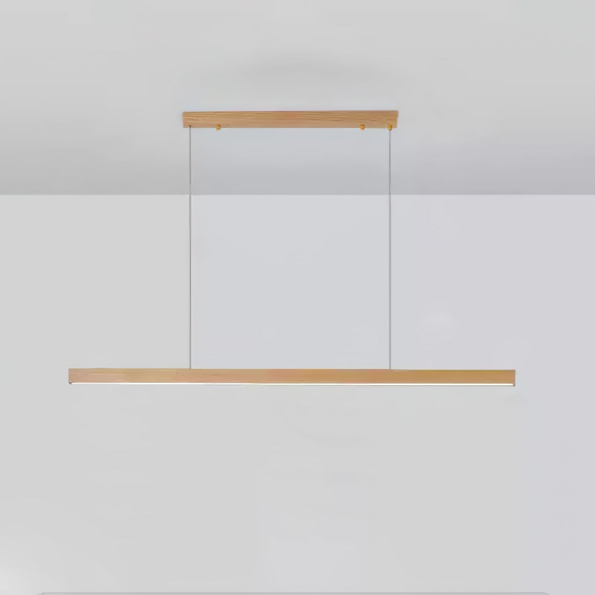 Rinalina lineær minimalistisk pendellampe i træ