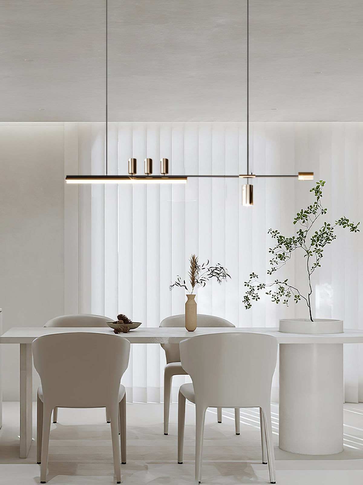 Aulten moderni minimalistinen lineaarinen saarekeriippuvalaisin