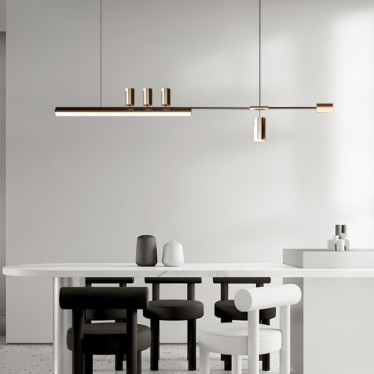 Aulten moderni minimalistinen lineaarinen saarekeriippuvalaisin