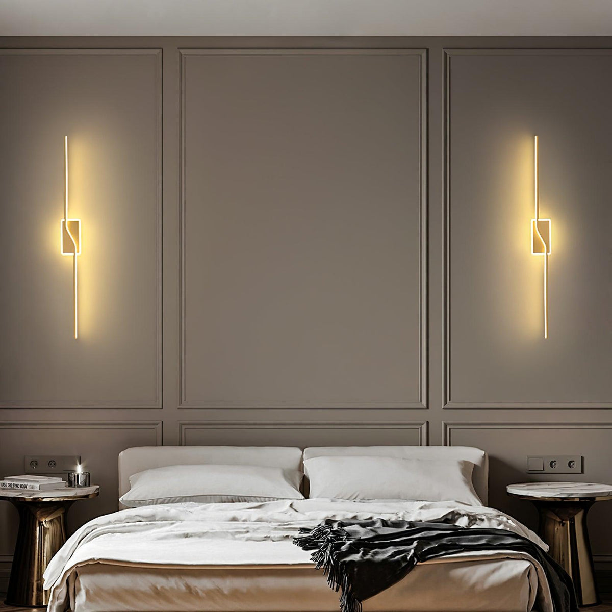Candeeiro de parede Cael, faixa linear moderna e minimalista