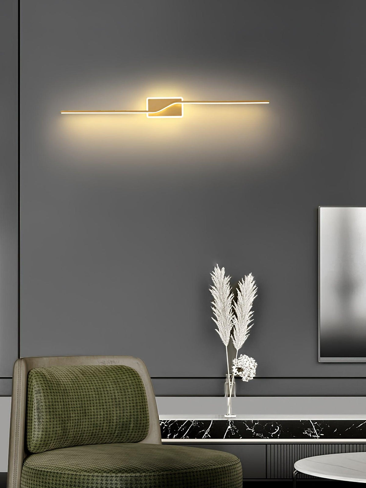 Candeeiro de parede Cael, faixa linear moderna e minimalista