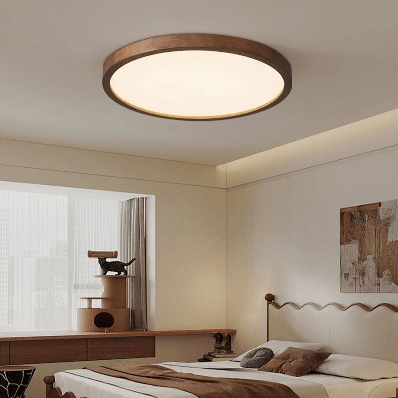 Rinirel Moderne minimalistisk rektangulær loftslampe i træ