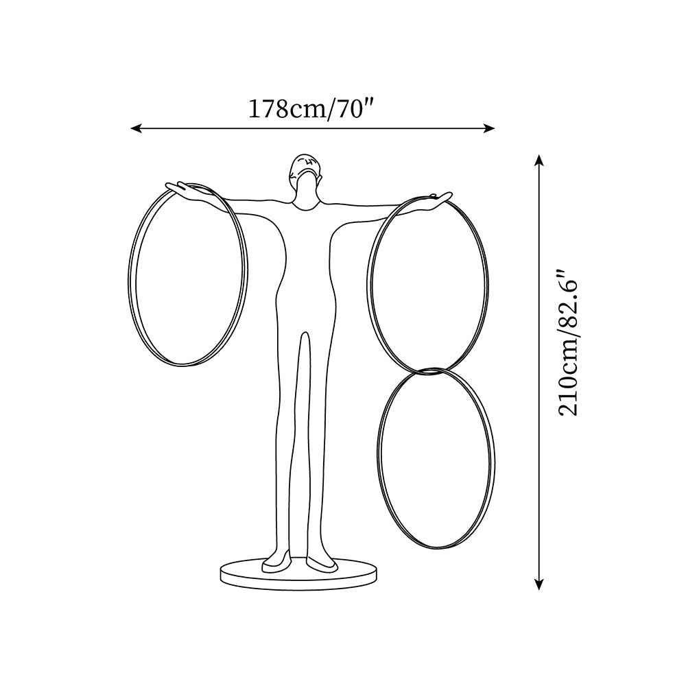 Hoops-gulvlampe