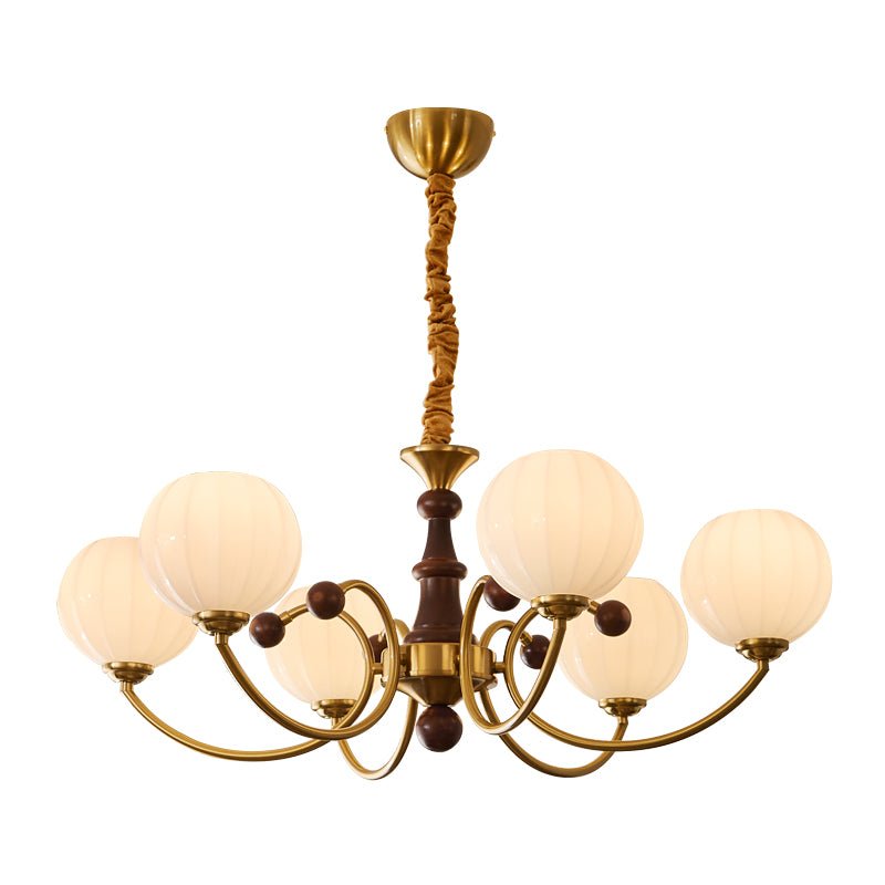 Omirara elegant traditionel vintage lysekrone i træ