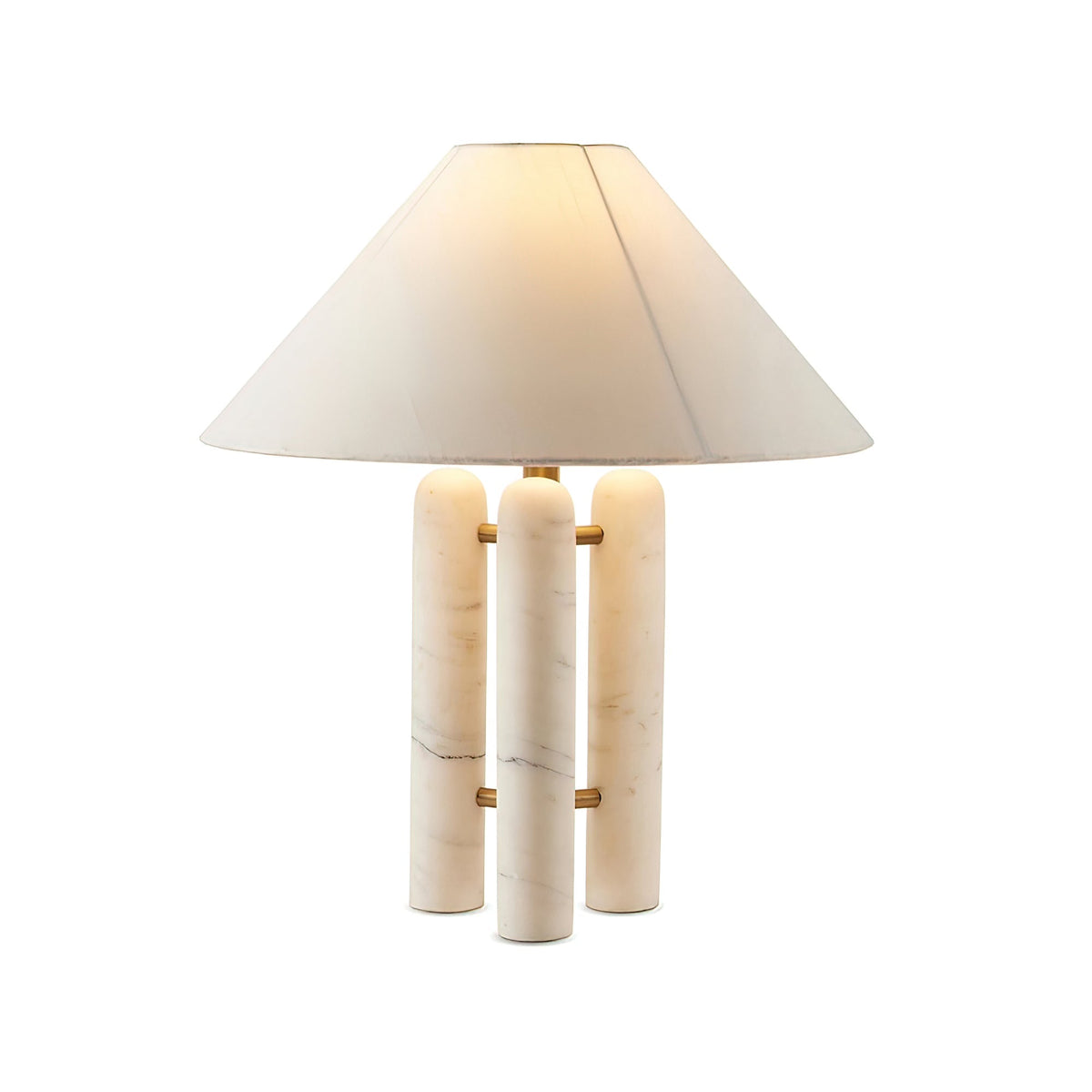 Trio moderne marmorbordlampe
