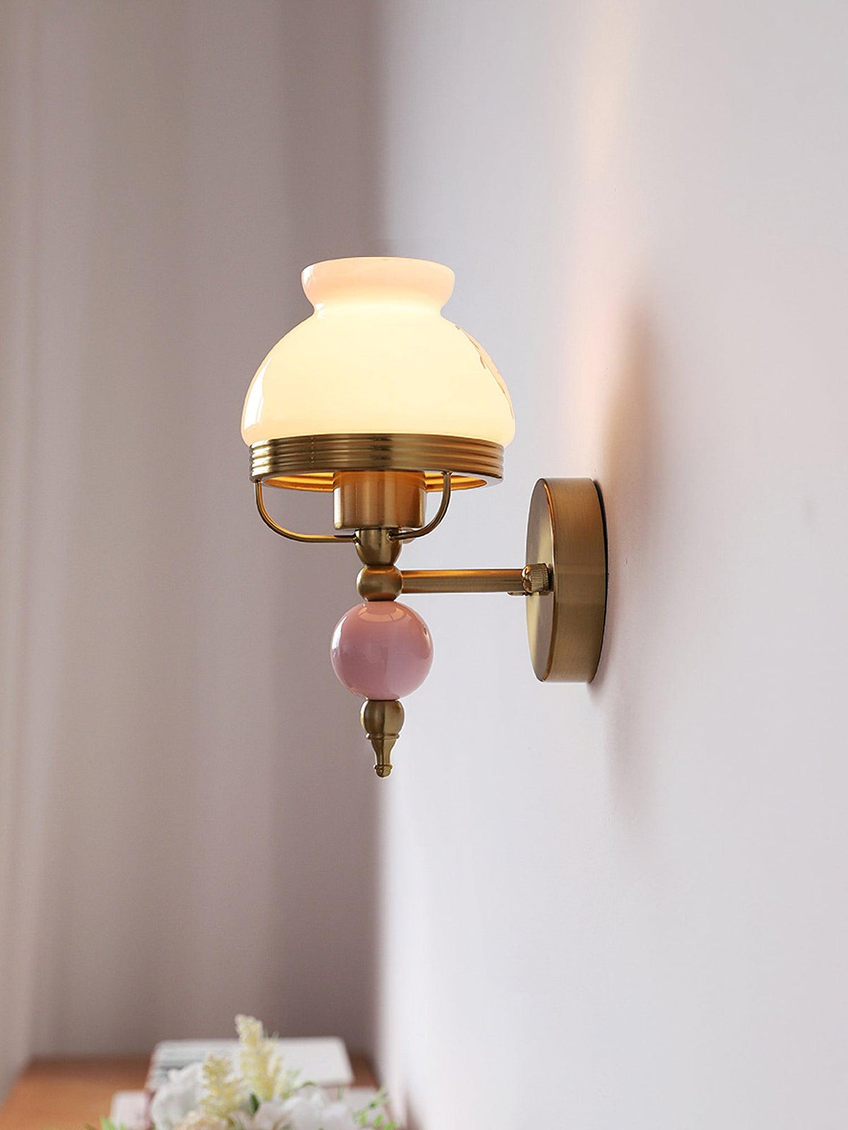 Candeeiro de parede elegante em vidro premium Ilaeara