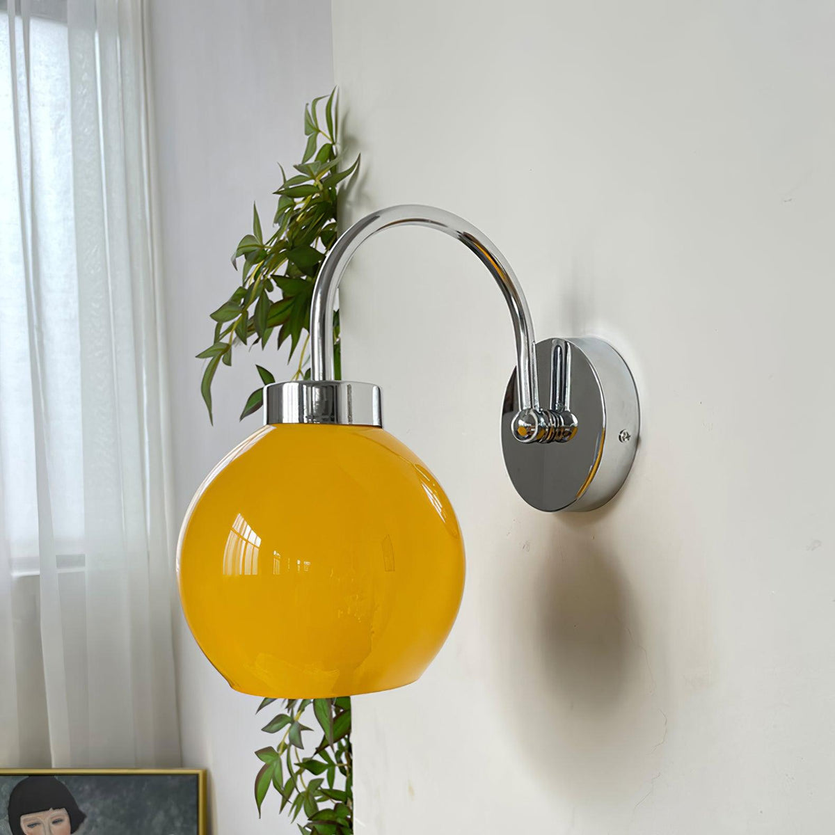 Candeeiro de parede Vostor premium, de estilo nórdico e artístico, em vidro e metal