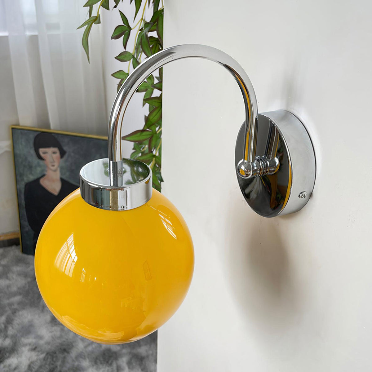 Candeeiro de parede Vostor premium, de estilo nórdico e artístico, em vidro e metal