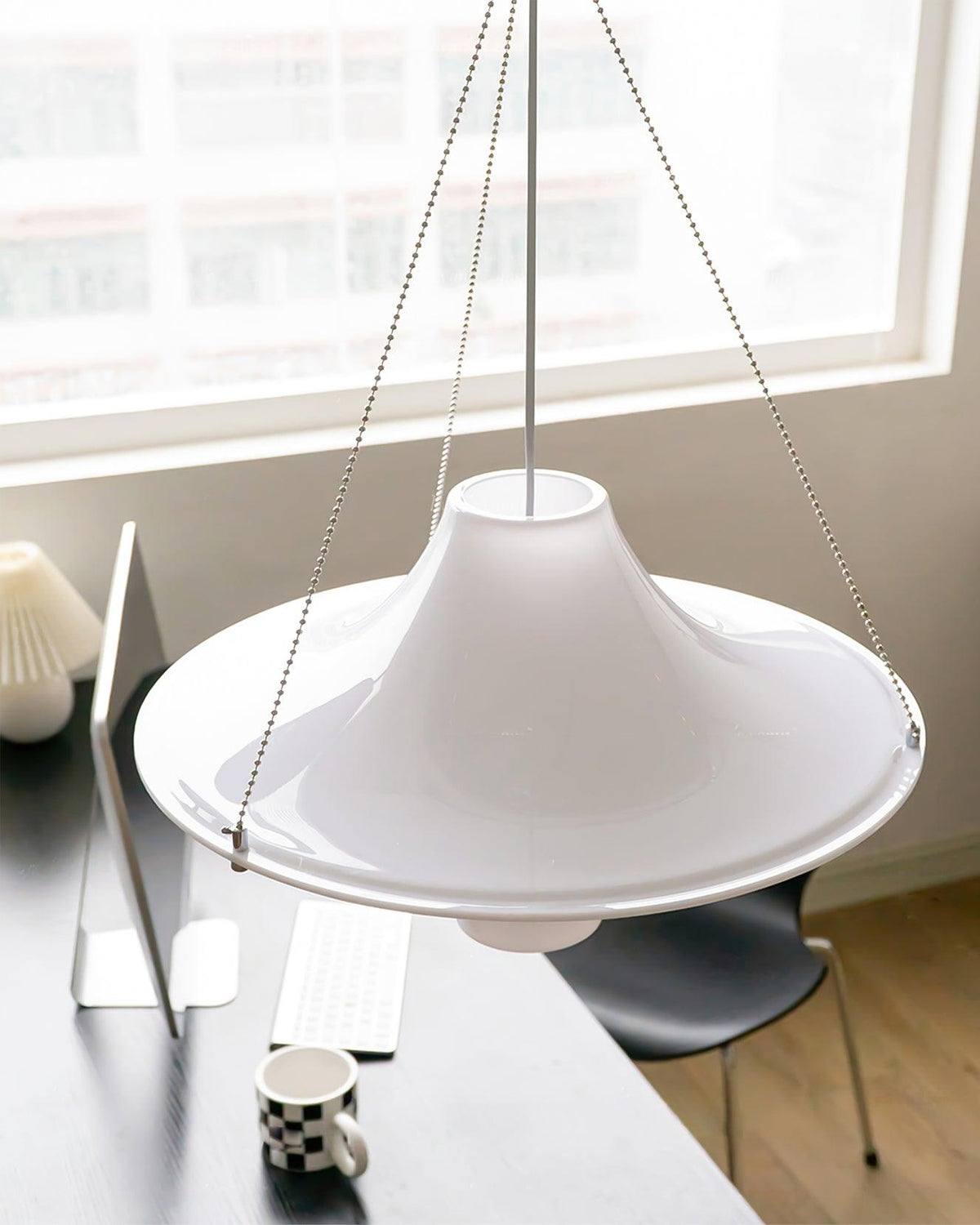 Candeeiro suspenso Dali em acrílico, em forma de OVNI, contemporâneo, para sala de estar