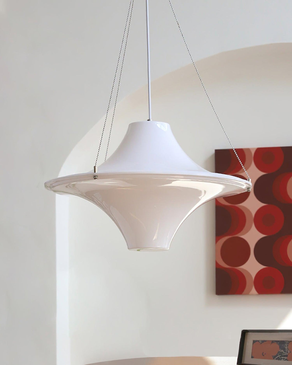 Candeeiro suspenso Dali em acrílico, em forma de OVNI, contemporâneo, para sala de estar