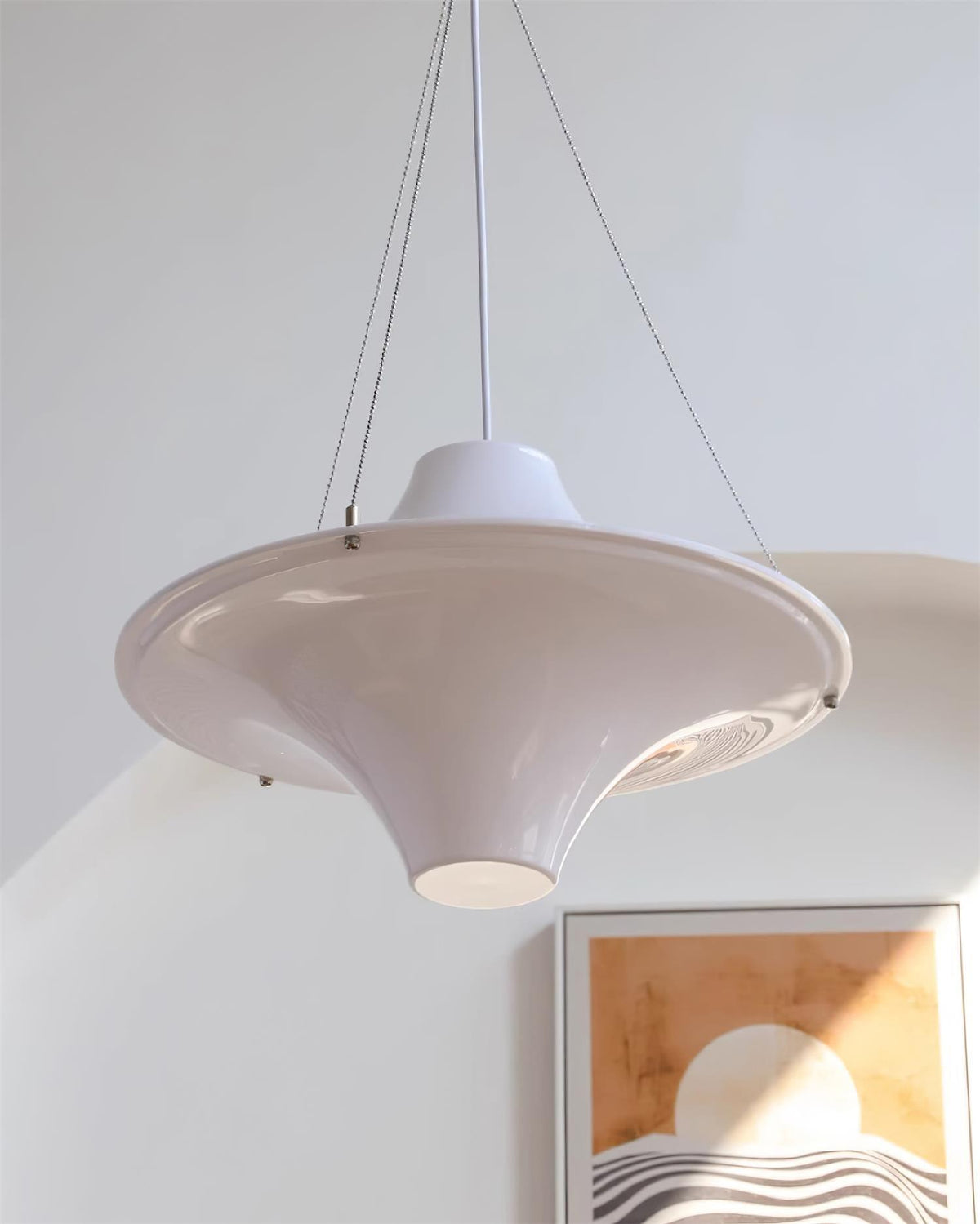 Candeeiro suspenso Dali em acrílico, em forma de OVNI, contemporâneo, para sala de estar