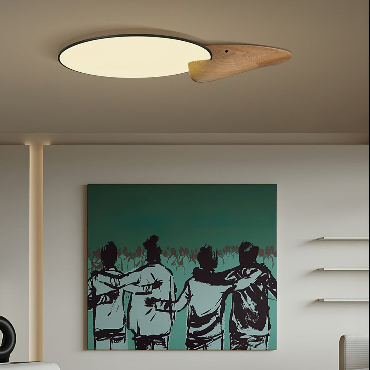 Zovenel eksklusiv loftlampe i træ med elegant spidsdesign