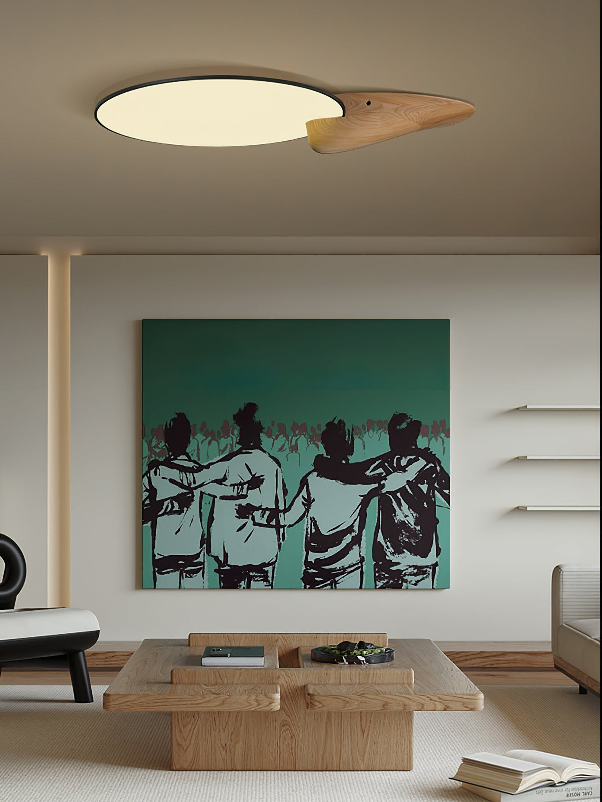 Zovenel eksklusiv loftlampe i træ med elegant spidsdesign