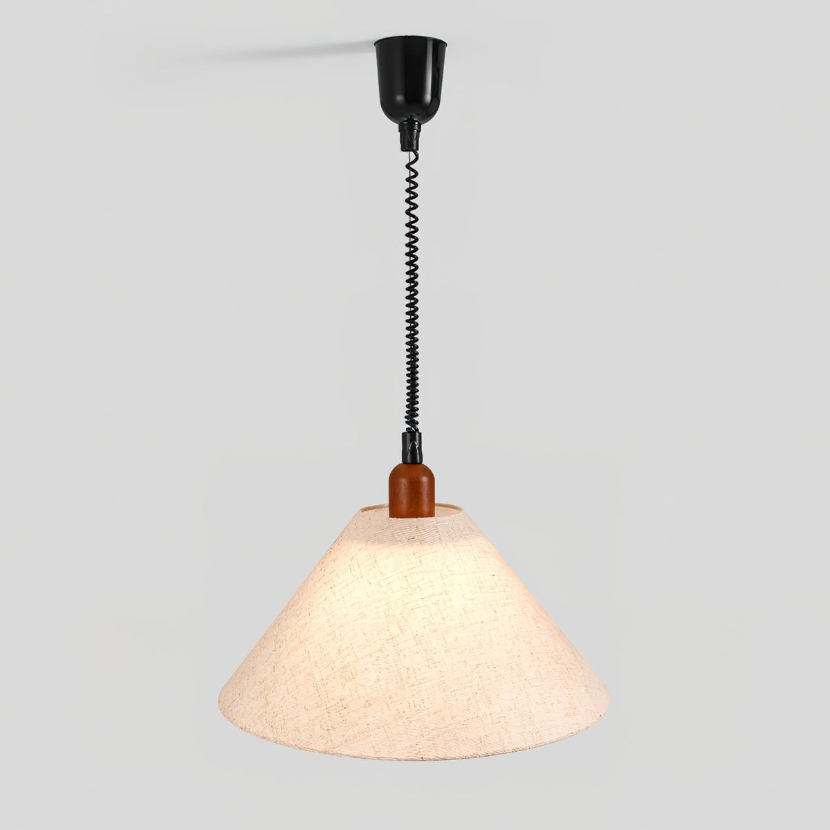 Candeeiro suspenso Alcaria Premium Nordic Art em tecido e madeira