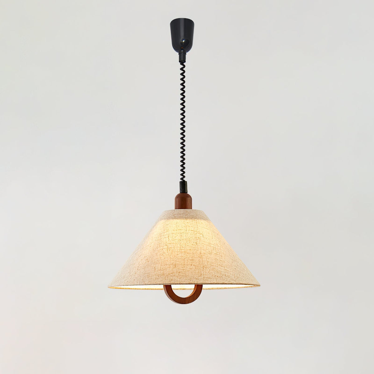 Candeeiro suspenso Alcaria Premium Nordic Art em tecido e madeira