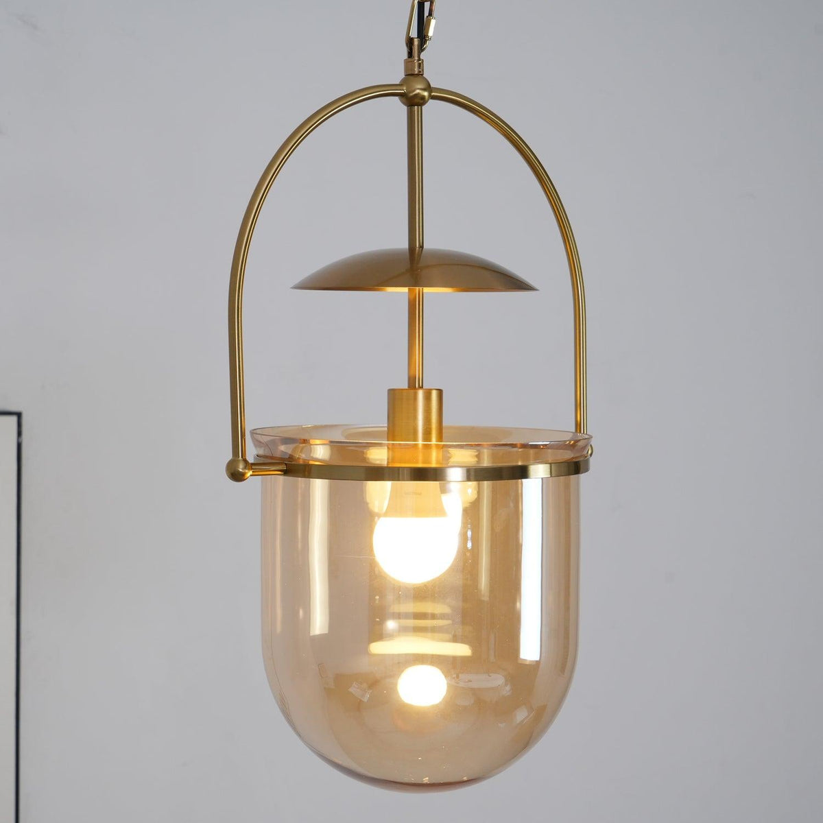 Velanaya pendellampa i glas och mässing, vintage för vardagsrum