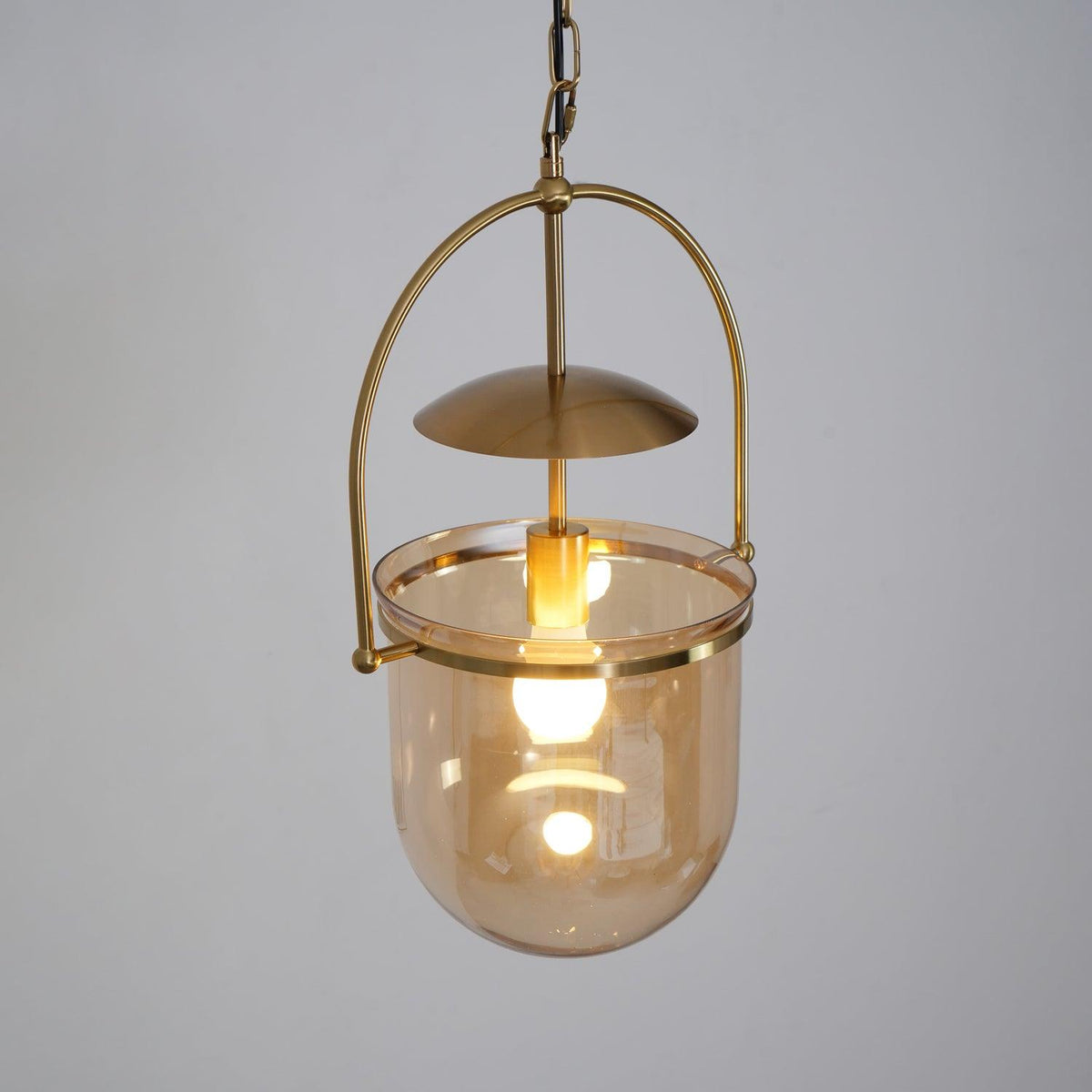 Velanaya pendellampa i glas och mässing, vintage för vardagsrum