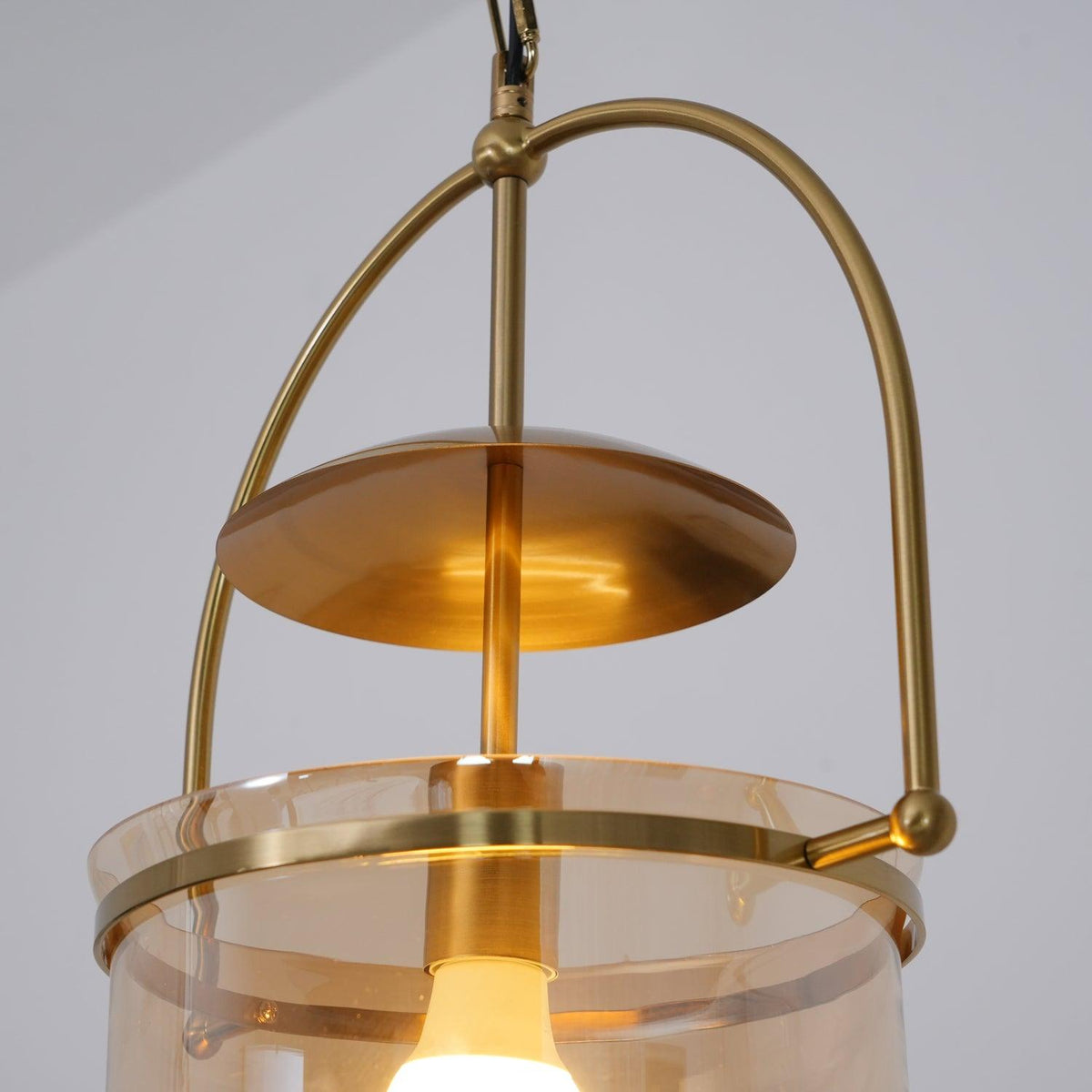Velanaya pendellampa i glas och mässing, vintage för vardagsrum