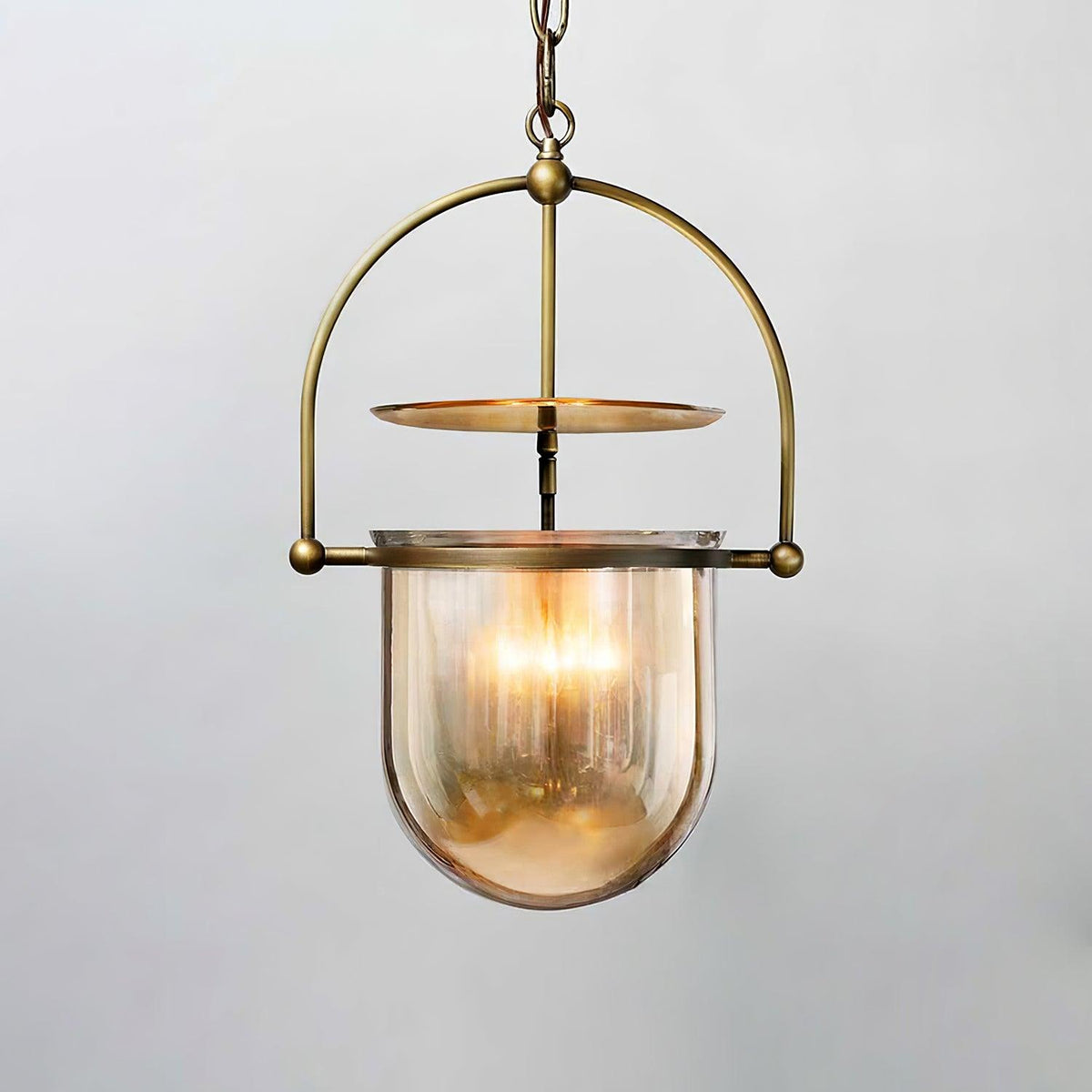 Velanaya pendellampa i glas och mässing, vintage för vardagsrum