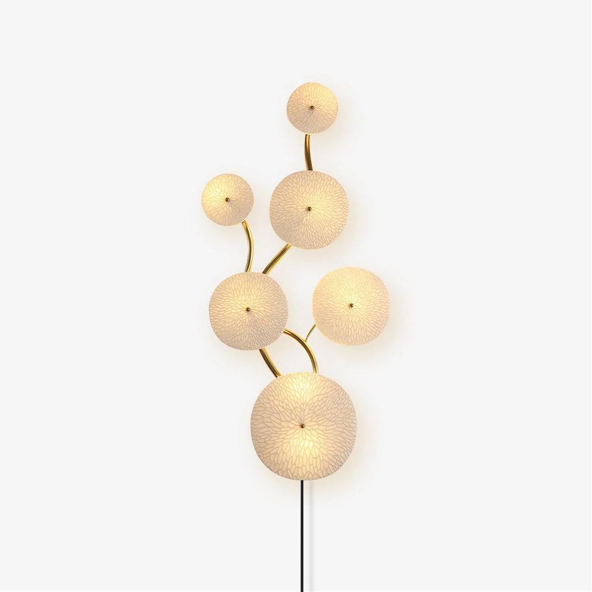 Plug-in-vägglampa med lotusblad
