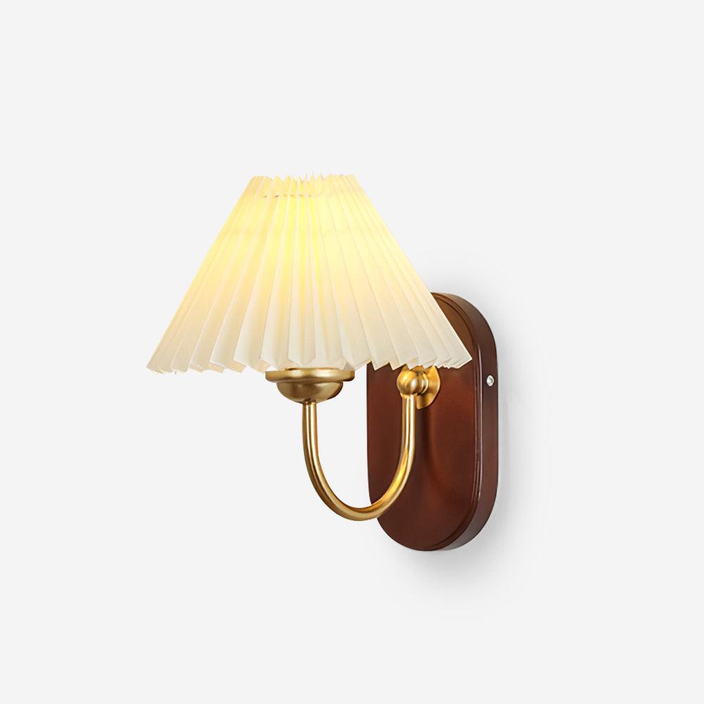 Candeeiro de parede com cúpula plissada vintage Teriiraine
