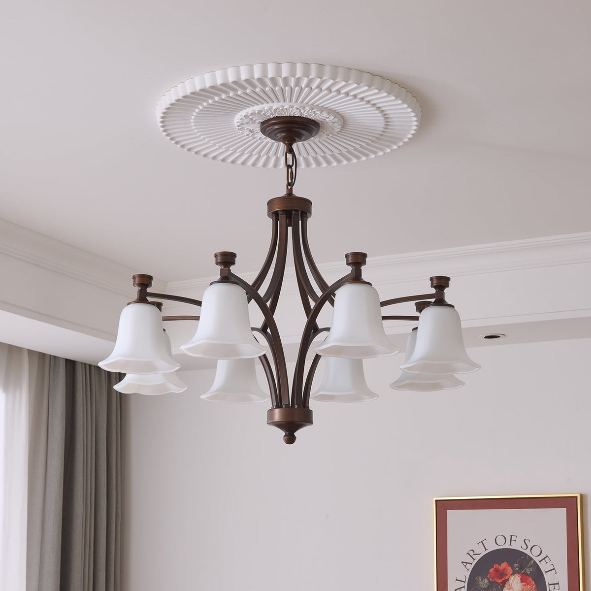 Viloros traditionell exklusiv glaskrona med klockdesign
