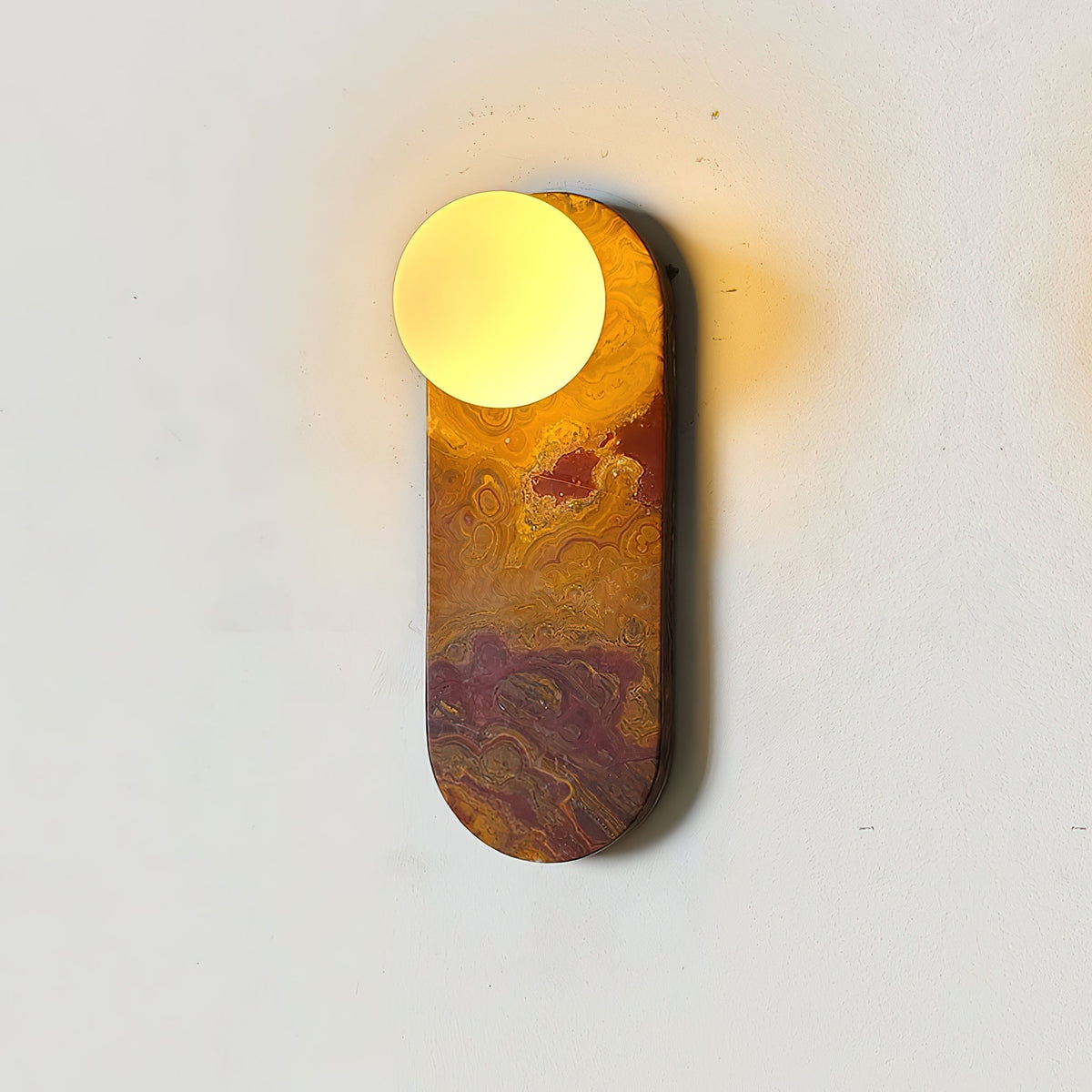Sysolion moderne minimalistisk væglampe i glas og marmor