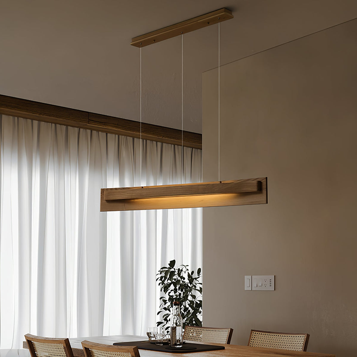Zaraeyra minimalistisk pendellampe i træ